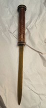 Vintage Brass B&amp;B St.Paul Letter Opener with Wood-look Leather Handle - £16.99 GBP