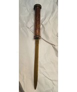 Vintage Brass B&amp;B St.Paul Letter Opener with Wood-look Leather Handle - £17.12 GBP