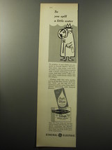 1957 General Electric Silicones Ad - So you spill a little water - $18.49
