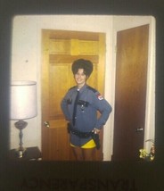 Original Photo Slide Sexy Cute Girl in Police Shirt Shorts 1968 - £12.78 GBP