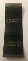 Vintage Matchbook Cover Matchcover Mutual Of Omaha NE Black - £0.73 GBP