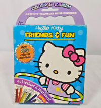 Vtg Hello Kitty Color N Carry Friends &amp; Fun Activity Traveler Markers 20... - $7.99
