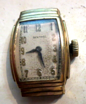 Vintage Deco Ingraham Model L Men&#39;s Wrist Watch Goldtone - £14.58 GBP