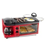 Nostalgia BSET300RETRORED 3-in-1 Family Size Breakfast Station Red - £93.12 GBP