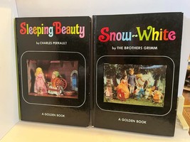 Sleeping Beauty &amp; Snow White 3D hologram puppet- Shiba Prod Golden Press 1967 VG - £37.26 GBP