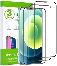 3 Pack Compatible with iPhone 12/12 Pro 6.1&quot; Screen Protector FullCoverage Black - £6.90 GBP