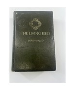 The Living Bible Paraphrased 1971 Tyndale House Padded Hardcover Green G... - £3.16 GBP