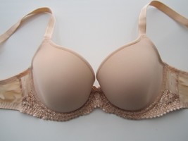 Wacoal 853317 Bodysuede Simply Stated T-Shirt  Underwire Bra Beige 34D MSRP $60 - £20.75 GBP