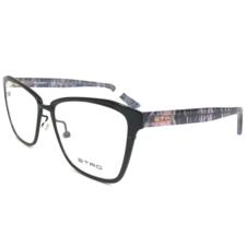 Etro Eyeglasses Frames ET2105 001 Black Purple Pink Paisley Cat Eye  53-15-140 - £43.96 GBP