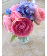 silk lavender pink and green floral arrangement is attached within the g... - £24.03 GBP