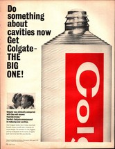 1964 Vintage Colgate Toothpaste The Big One Anti-Cavity Palmolive Print Ad b9 - £20.02 GBP