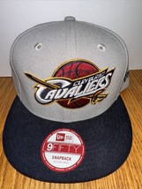 New Era Cleveland Cavaliers Snapback Hat Gray Black - £11.78 GBP