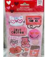 Happy Valentine&#39;s Day Icons Hearts Love 3D Stickers Planner DIY Crafts S... - $5.79