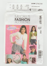 Pattern McCalls 5197 Girls One Size Sassy Girl Accessories Hat Bolero Sc... - $8.00
