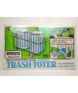 Domestic Industries Trash Toter 2200 Corrugated Can Dolly Wheeled Cart N... - £101.32 GBP