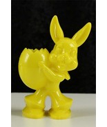 Vintage Hard Yellow Plastic Toy Easter Bunny Basket Candy Holder Toy Fig... - £12.56 GBP
