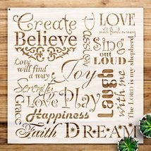 Faith Inspiration Stencil Pattern for Walls and Crafts, Reusable Mylar T... - $14.69+