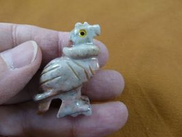 Y-BIR-VUL-23 gray Vulture Buzzard Figurine soapstone Peru scavenger bird... - $8.99
