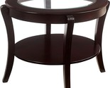 Furniture of America Astrid Contemporary Glass Top End Table, Espresso - $281.99