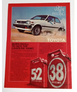 White Toyota Starlet Automobile Car Magazine Cut Vintage Print Ad 1981 - $7.99