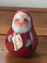 Estate Painted Carved Wood Wooden Santa Claus Kris Kringle Go UW Wiscons... - $12.19