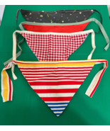 Handcrafted girls reversible triangle head scarf lot kerchief - $19.75