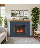 48 inch Fireplace Mantel - Blue Denim &amp; Whiskey Finish - $16,943.02 MXN