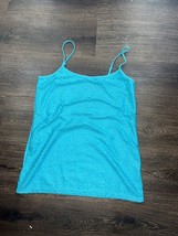 Ann Taylor Loft Women’s Shirt Medium Blue Lace Sleeveless T-Shirt - $11.30
