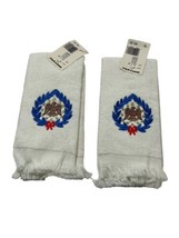 Vtg. Hand Guest Finger Tip Towel Eagle New with Tags Lot of 2 Cloth Deco... - $21.80