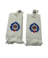 Vtg. Hand Guest Finger Tip Towel Eagle New with Tags Lot of 2 Cloth Deco... - $21.80