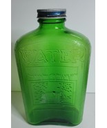1931 WISHING WELL GREEN EMBOSSED 1 QUART WATER BOTTLE WITH LID - €47,76 EUR