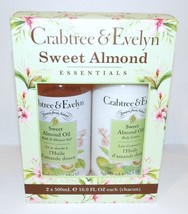 Nib Crabtree &amp; Evelyn Sweet Almond Oil Body Lotion &amp; Bath &amp; Shower Gel Gift Set - £31.60 GBP