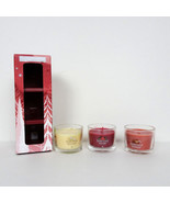 Set of 3 Christmas Yankee Candle Votive Mini 1.3 oz Cherry Cinnamon Vani... - £15.57 GBP