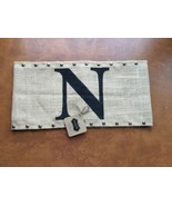NWT Mudpie Burlap Pillow Wrap &quot;N” - $284.05 MXN