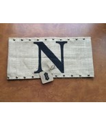 NWT Mudpie Burlap Pillow Wrap &quot;N” - £11.70 GBP