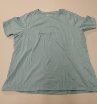 Denim &amp; Co. Perfect Jersey Americana Top (Light Blue, 1X) A489043 - $16.95