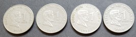 4 Philippine 1 Piso Coins Jose Rizal / Bangko Sentral Ng Pilipinas  - £7.15 GBP