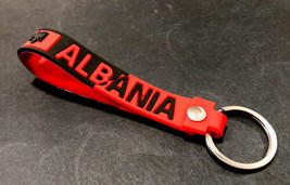 NEW ALBANIA KEY HOLDER PENDANT-RUBBER EAGLE ALBANIA KEYCHAIN-PORTACHIAVI... - $6.93