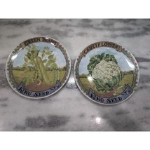 Baum Brothers Formalities King Seed Plates Set, Green Beans &amp; Cauliflowe... - $9.90
