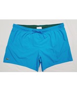 2XL- 5.5&quot; Lacoste QUICK DRY Blue Green ALLIGATOR Swim Trunks Shorts 40&quot; - £30.97 GBP