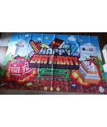 Mine  Craft gamer Party backdrop 74 X 46 Inches New In Package. - $13.44 CAD