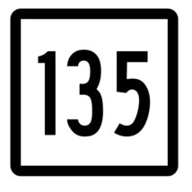 Connecticut State Highway 135 Sticker Decal R5150 Highway Route Sign - $1.45+