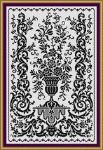 Monochrome Vintage Floral Vase 1 Counted Cross Stitch Pattern PDF Format - £5.49 GBP