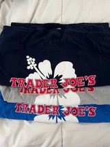 Lot Of 3 Trader Joe’s Hibiscus Flower Short Sleeve Crew Member T-Shirts ... - £28.31 GBP