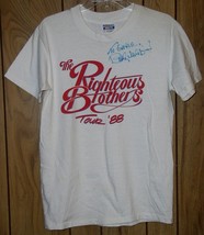 The Righteous Brothers Bobby Hatfield Autographed T Shirt Tour &#39;88 Singl... - $499.99