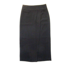 NWT Vince Faux Wrap Midi in Black Crepe Straight Skirt 0 $275 - $54.00
