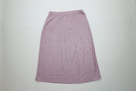 Vintage 70s Streetwear Womens Size Large Blank Knit Long Skirt Lilac Pur... - $34.60