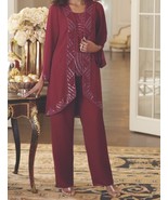 Mother of Bride Groom Wedding Women&#39;s party Church duster pant suit plus... - $3,807.71 MXN
