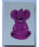 ACEO Original Art Purple Koala Bear Acrylic and Ink Painting - €4,29 EUR