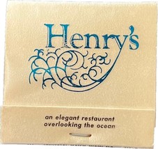 Henry&#39;s, Casa Marina Inn, Key West, Florida, Match Book Matches Matchbook - $11.99